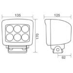 "Venta 9X Cree LED Anti-Vibe Worklamp: 8 Beam 10-30V 90W EMI Free"