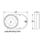 "Hella Red Reflex Retro Base: Horizontal or Vertical Mounting Options"