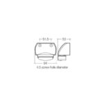 Narva 91664 9-33V 3 L.E.D License Plate Lamp in Chrome Housing