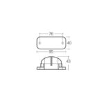 "Narva 91680 9-33V 3 L.E.D Licence Plate Lamp in Low Profile Black Housing & 0.5M Cable"