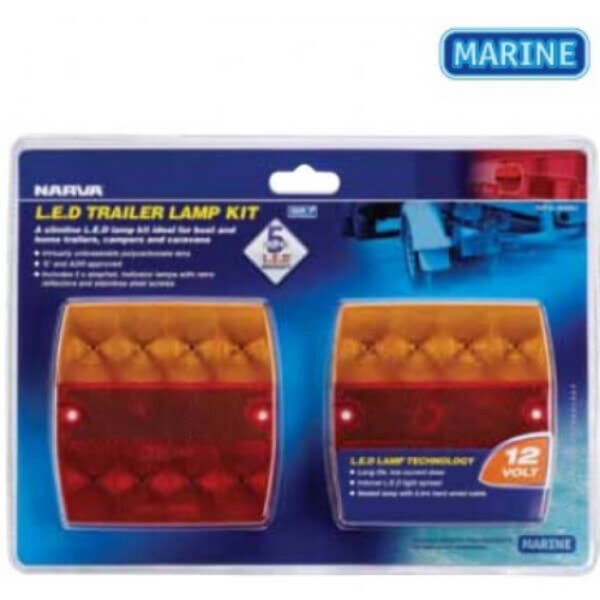 12V LED Slimline Trailer Lamp Pack - Narva 93440Bl2