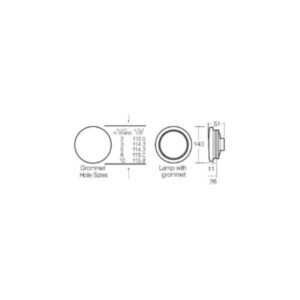 Narva 94046 9-33V LED Rear Stop/Tail Lamp Kit (Red) with Vinyl Grommet - Brighten Your Vehicle's Rear Lighting