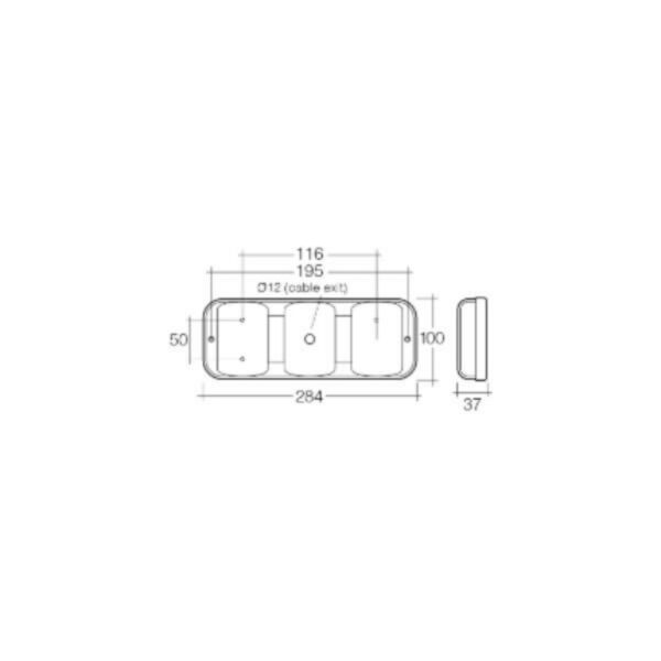 "Narva Model 42 LED Tail Lamp: 9-33 Volt Red/Amber - Bright & Durable Lighting"