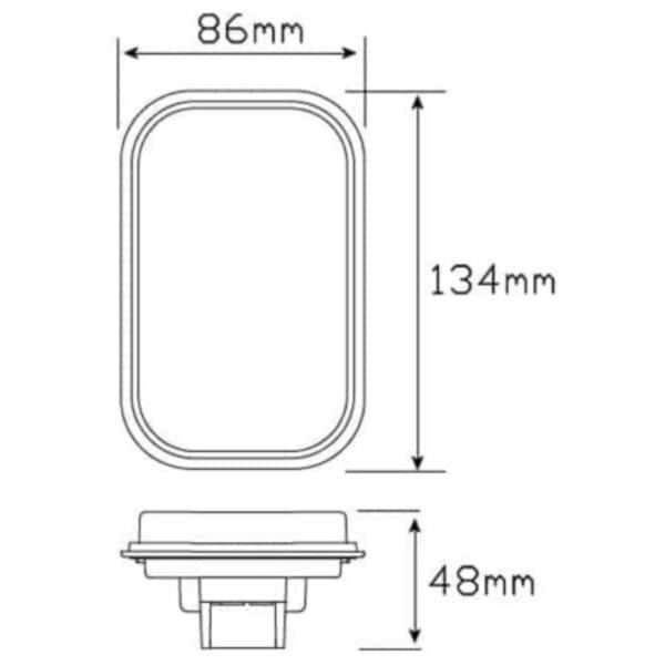 Led Autolamps 130Wm Single Reverse Lamp