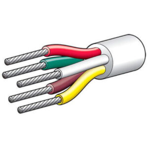 "15A 2MM Multicore Battery Cable (30M) - Narva 5852M-30ETC Red, Green, Yellow, White, Brown"