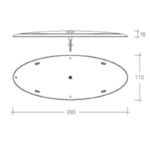 Narva 87520 9-33V Saturn Oval LED Interior Lamp w/ Touch Sensitive On/Dim/Off Switch