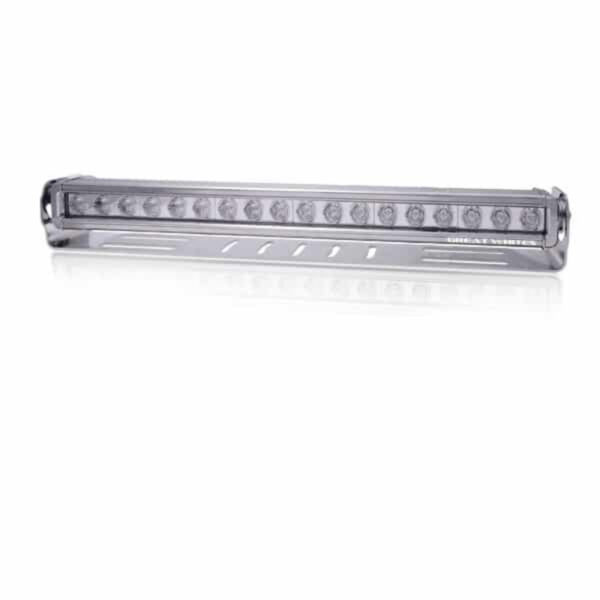 "18 x 5W Great White LED Driving Light Chrome Bar - 9-32V DC, 10 Deg Optics"
