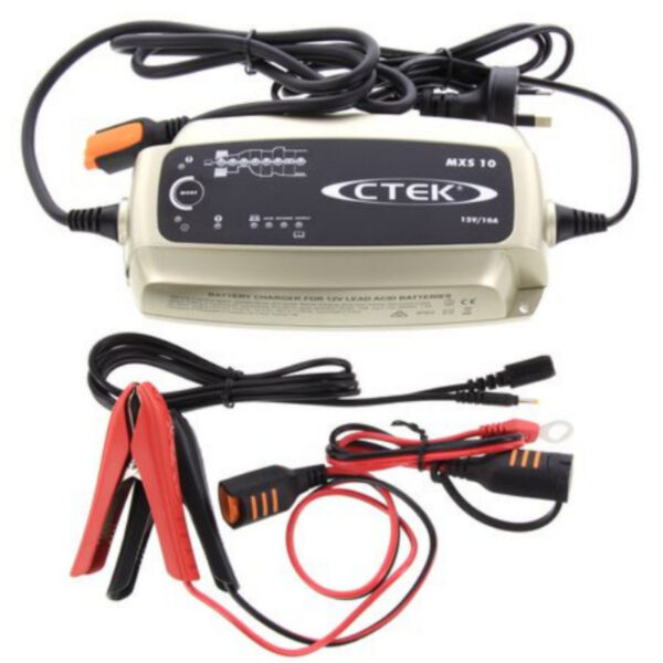 "CTEK MXS10 12V 10A Battery Charger: Recharge Your Battery Quickly & Easily!"