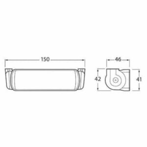 Hella Day Time Running Light LED 9-33V Rectangle Universal - Single