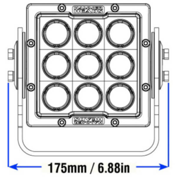 "Hammerheads Pro-Trac 9 LED Elliptical Beam Worklight: Bright, Durable Illumination"