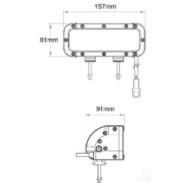 "12 or 24V Oex LED Work Light Rectangle Bar - Bright Flood Beam for Maximum Visibility"