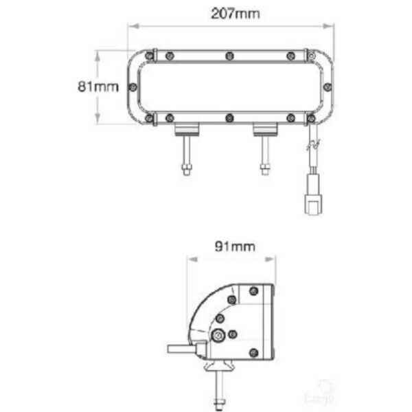 "12 or 24V Oex LED Work Light Rectangle Bar - Bright Flood Beam for Maximum Visibility"