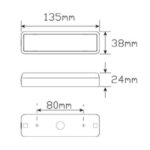 Led Autolamps 135Wm 135 Series Reverse Lamp - Surface Mount