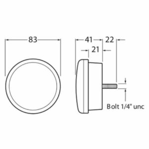 "Hella Reverse Lamp LED Round 9-33V Single Bolt Mount - Illuminate Your Drive!"