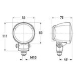"Hella Halogen Work Lamp – Close Range: Brighten Up Your Workspace!"