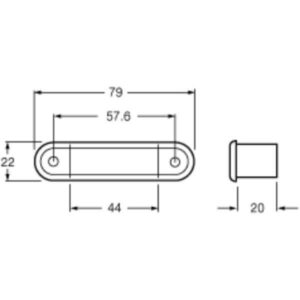 "Hella LED Recess Mount Rear Position/End Outline Lamp - Brighten Your Vehicle's Rear View!"