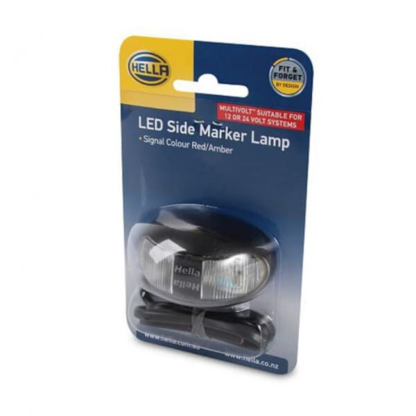 "Hella Duraled Clear Lens Side Marker Lamp - Brighten Up Your Vehicle!"