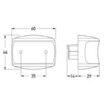 "Hella Duraled Heavy Duty Cab Marker/Supplementary Side Direction Indicator Lamp with DT Connector"