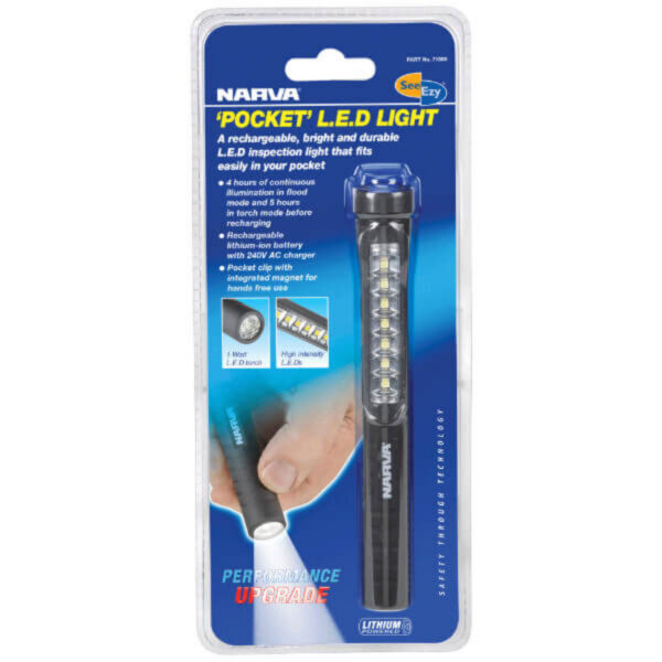 Narva 71300 Rechargeable LED Inspection Light: Bright, Compact, and Portable