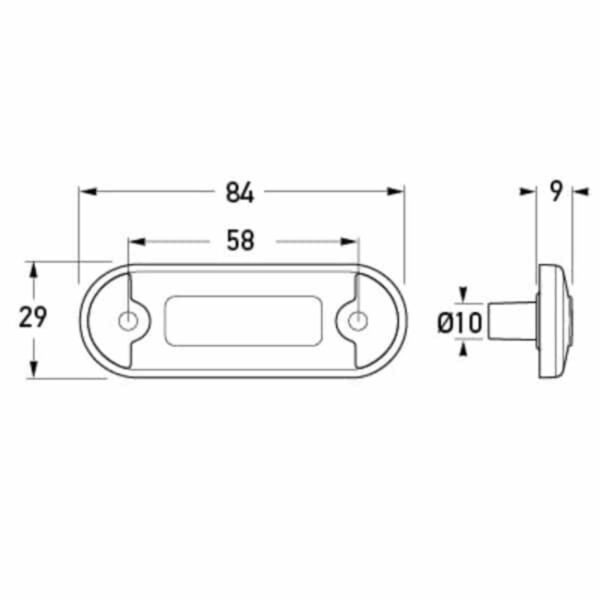 "Hella Duraled Flush Mount Front Position/End Outline Lamp - Brighten Your Drive with Quality Lighting"
