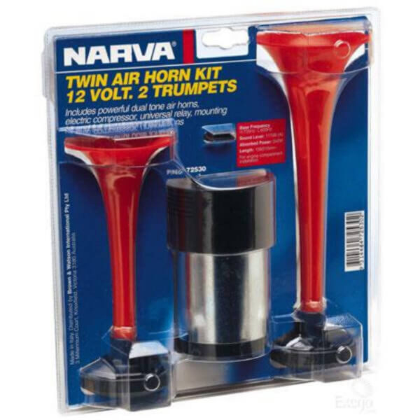 Narva 72530 12V Twin Air Horn Kit: Get Loud & Be Heard!