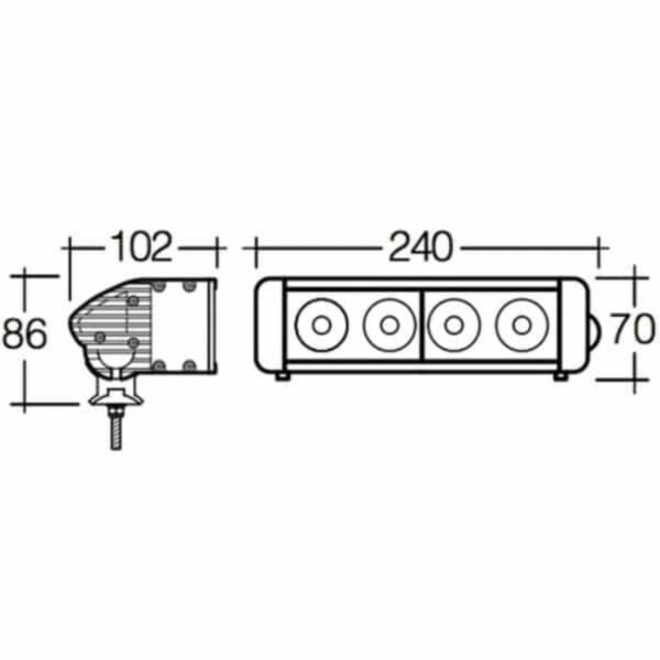 Narva 72752 9-32V High Powered LED Work Lamp Flood Beam Bar - Bright Illumination for Any Job!