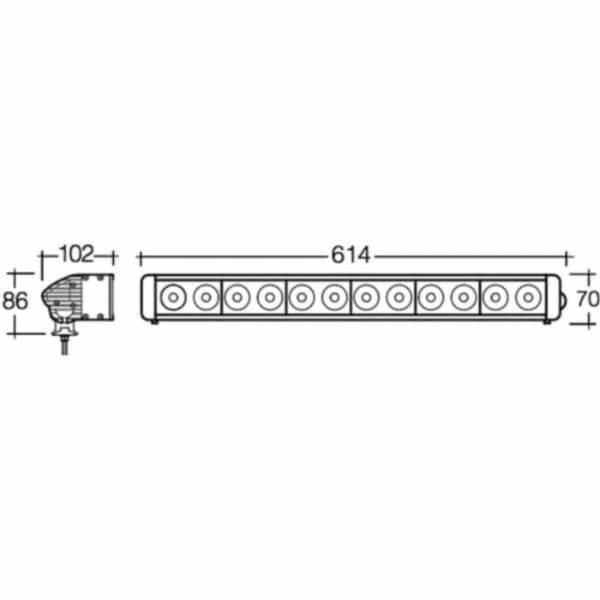 9000 Lumens Narva 72760 9-32V High Powered LED Work Lamp Flood Beam Bar