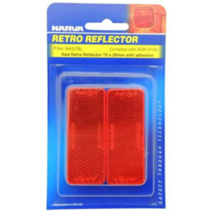 "Narva 84037Bl Clear Retro Reflector 70 X 28mm - Self Adhesive for Maximum Visibility"