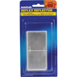 "Narva 84060Bl Clear Retro Reflector 105 X 55mm - Self Adhesive for Maximum Visibility"