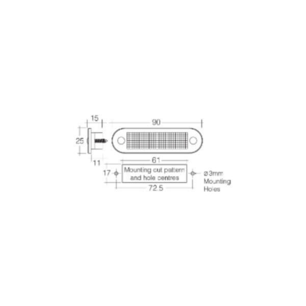 Narva 90810 10-30 Volt LED Front End Outline Marker Lamp - Brighten Your Vehicle's Exterior!