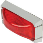 Red Rear Sealed Marker Lamp with Grey Mounting Base - Illuminate Your Vehicle!