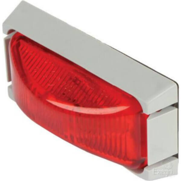 Red Rear Sealed Marker Lamp with Grey Mounting Base - Illuminate Your Vehicle!