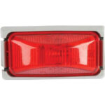 Red Rear Sealed Marker Lamp with Grey Mounting Base - Illuminate Your Vehicle!