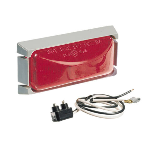Red Rear Sealed Marker Lamp with Grey Mounting Base - Illuminate Your Vehicle!