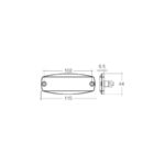 Narva 91708 9-33V Red LED Rear End Outline Marker Lamp with In-Built Retro Reflector