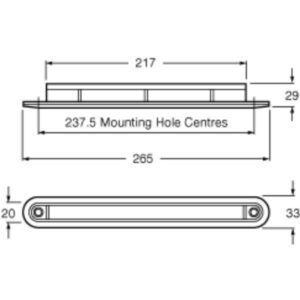 "Hella 12V Blue LED Strip Signal Warning Lamp - Bright & Visible Safety Light"