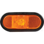 "Sealed Amber Narva Indicator Lamp with Vinyl Grommet - Side Mount"