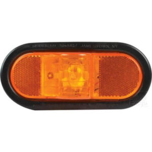 "Sealed Amber Narva Indicator Lamp with Vinyl Grommet - Side Mount"