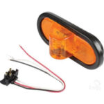 "Sealed Amber Narva Indicator Lamp with Vinyl Grommet - Side Mount"