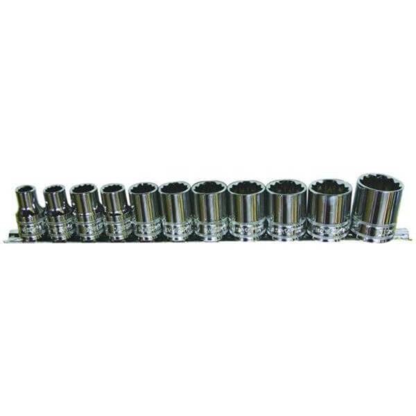 Sp Tools 11Pc 1/2"Dr 6Pt Sae Socket Set
