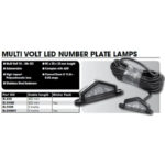 Brite Tech Number Plate Light Black Body  Multi Volt