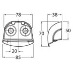 "Hella 9-33V LED License Plate Lamp with Extension Housing - Brighten Your Plate!"