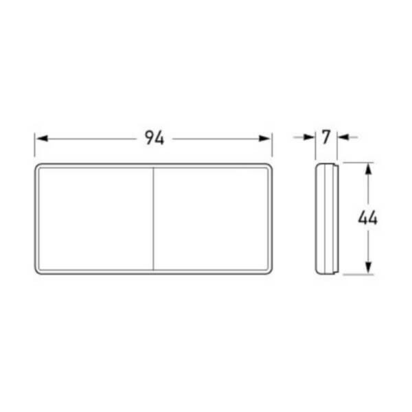 "Hella Retro Reflector 94x44mm - Enhance Visibility & Safety"
