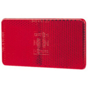 "Hella Red 105x55mm Self-Adhesive Reflector - Enhance Visibility & Safety"