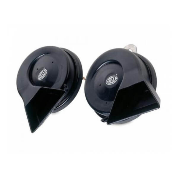 "Hella 6005 Scroll Horn (Set of 2) - Twin Tone 12V DC - Loud & Clear Horns for Your Vehicle"