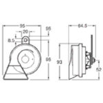 "Hella 6005 Scroll Horn (Set of 2) - Twin Tone 12V DC - Loud & Clear Horns for Your Vehicle"