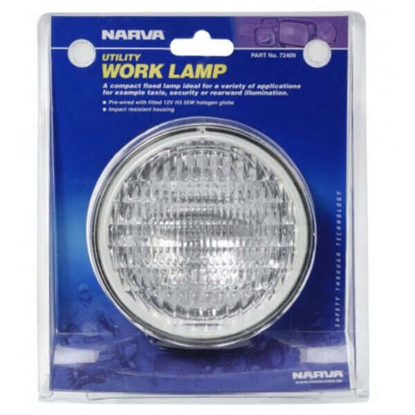 Narva 72409 Utility Work Lamp | 100mm Diameter Flood Beam Light