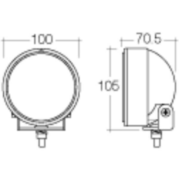Narva 72409 Utility Work Lamp | 100mm Diameter Flood Beam Light