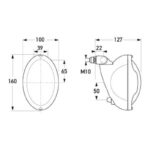 "Hella Oval 100 Double Beam Halogen Work Lamp - Close Range Pendant - Illuminate Your Workspace"