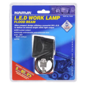 Narva 72430 10-80V LED Work Lamp Flood Beam - 500 Lumens | Bright, Powerful Lighting for Any Job